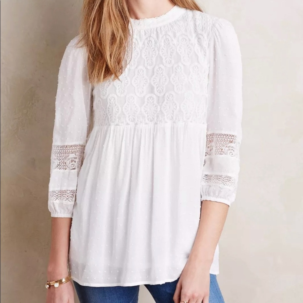 Anthropologie One September XS Lace Blouse